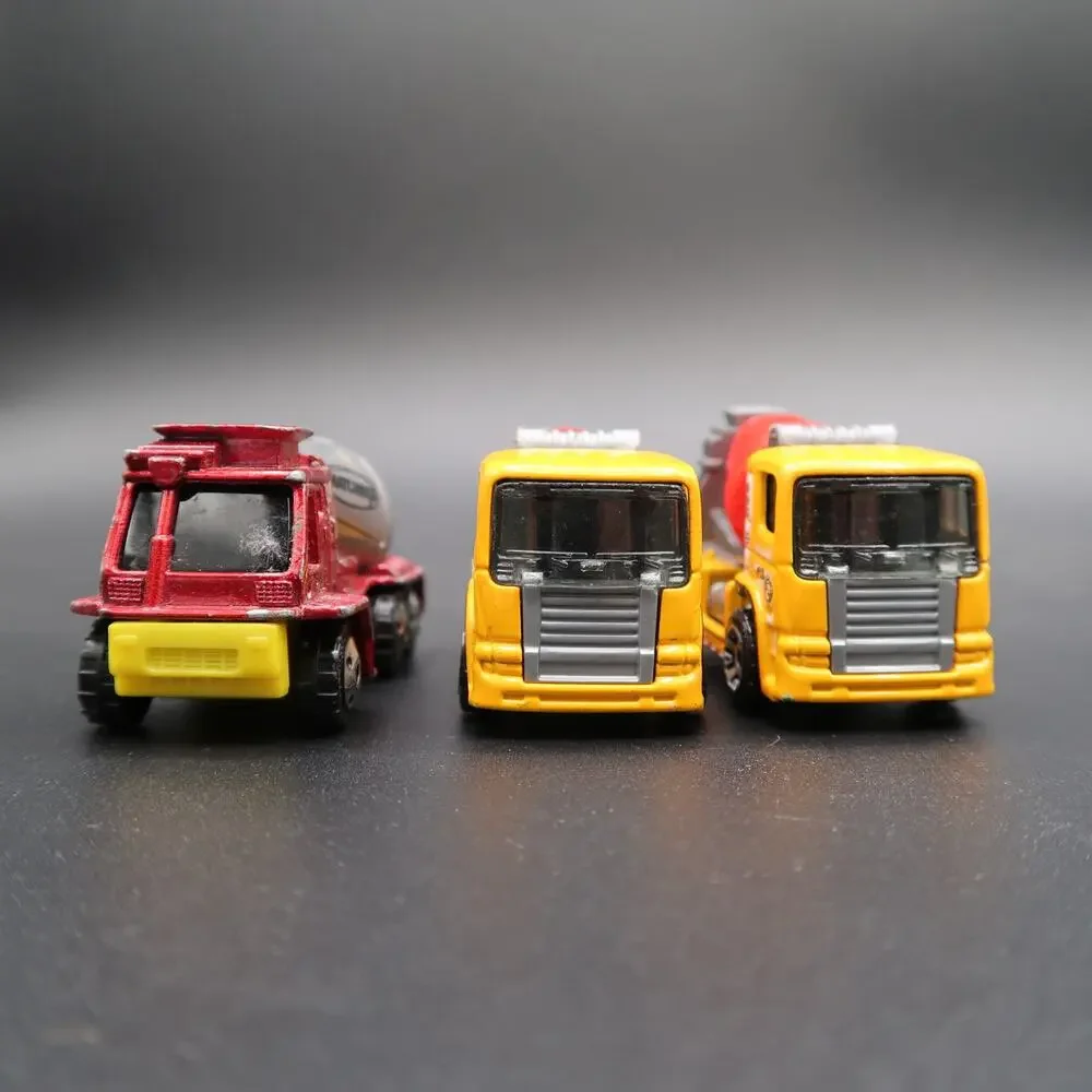 Matchbox Cement Mixer Diecast Car Set of 3 2000 2006 1:64 Scale Vtg Red Yellow